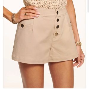 RAMY BROOK TAYTUM cream high waisted SHORT